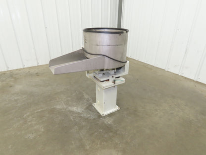 American Feeding Vibrator Stainless Hopper Feeder 13" Round 120V 19"H Outfeed