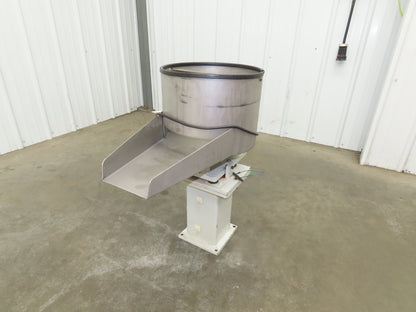American Feeding Vibrator Stainless Hopper Feeder 13" Round 120V 19"H Outfeed