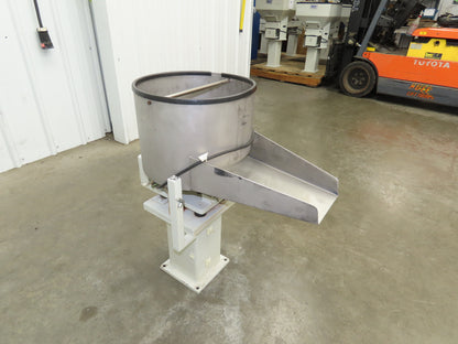 American Feeding Vibrator Stainless Hopper Feeder 13" Round 120V 19"H Outfeed