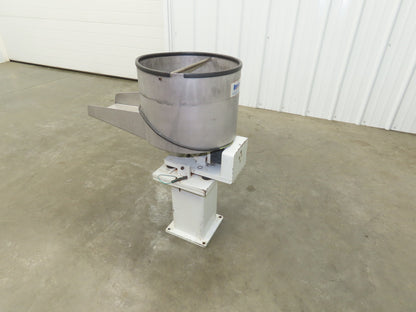 American Feeding Vibrator Stainless Hopper Feeder 13" Round 120V 19"H Outfeed