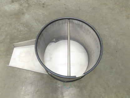 American Feeding Vibrator Stainless Hopper Feeder 13" Round 120V 19"H Outfeed