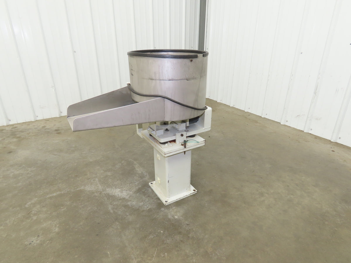 American Feeding Vibrator Stainless Hopper Feeder 13" Round 120V 19"H Outfeed