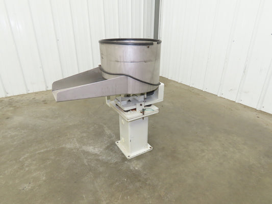 American Feeding Vibrator Stainless Hopper Feeder 13" Round 120V 19"H Outfeed
