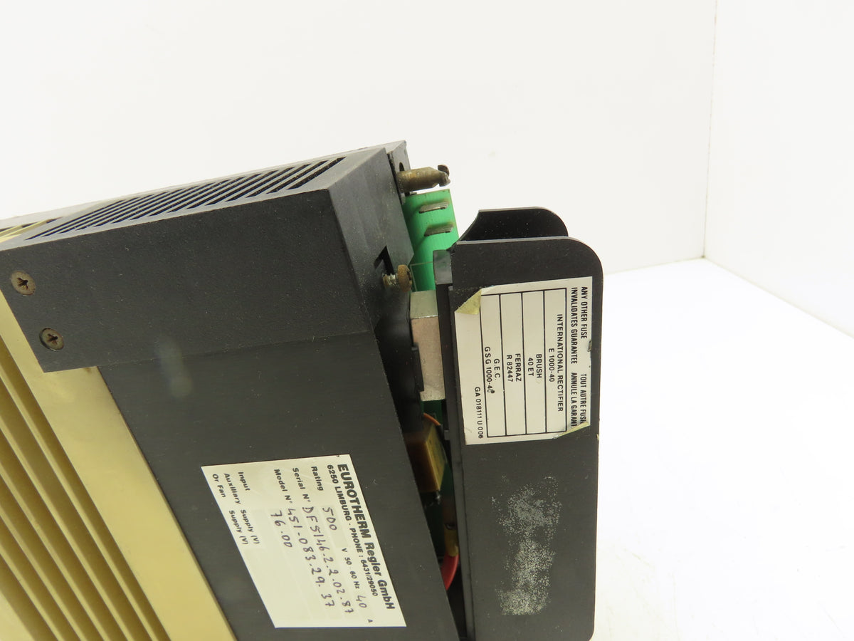 Eurotherm 451/083/29/37/76/00 SCR Power Controller 40A 500 VAC 50-60 Hz