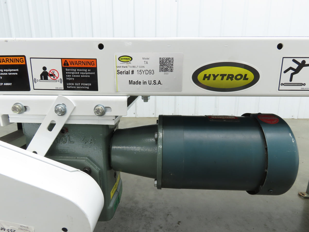 Hytrol TA 18"x 5' 11" Slider Bed Conveyor 14"Belt 230/460V 3PH End Drive 34FPM