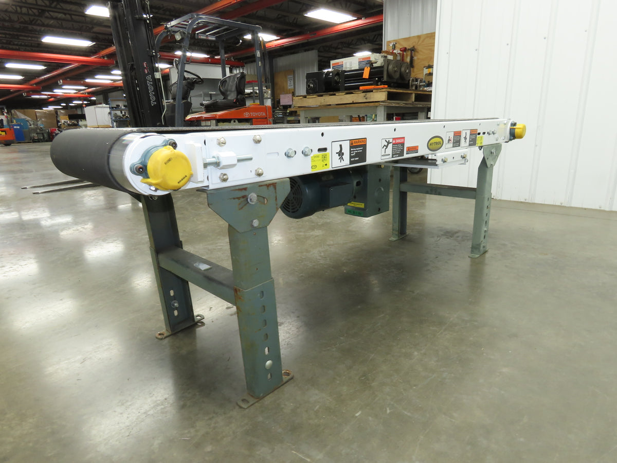 Hytrol TA 18"x 5' 11" Slider Bed Conveyor 14"Belt 230/460V 3PH End Drive 34FPM