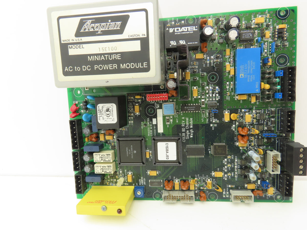 Process Control C1538 BD Process Control Board Single Channel Weigh Module Rev A