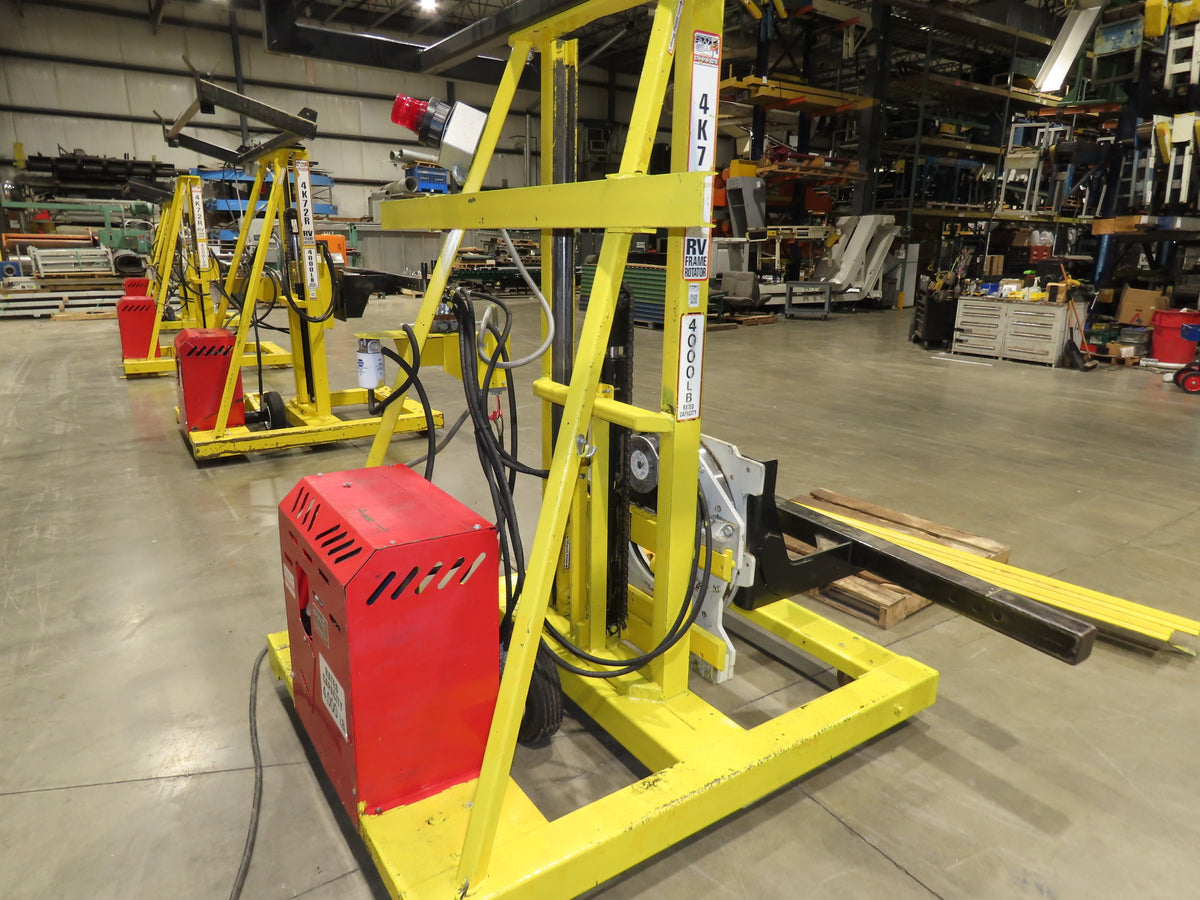 PWI 4K72R 4000lbs Mobile Frame Chassis Rotator Trailer RV Hydraulic 230/480V 3Ph