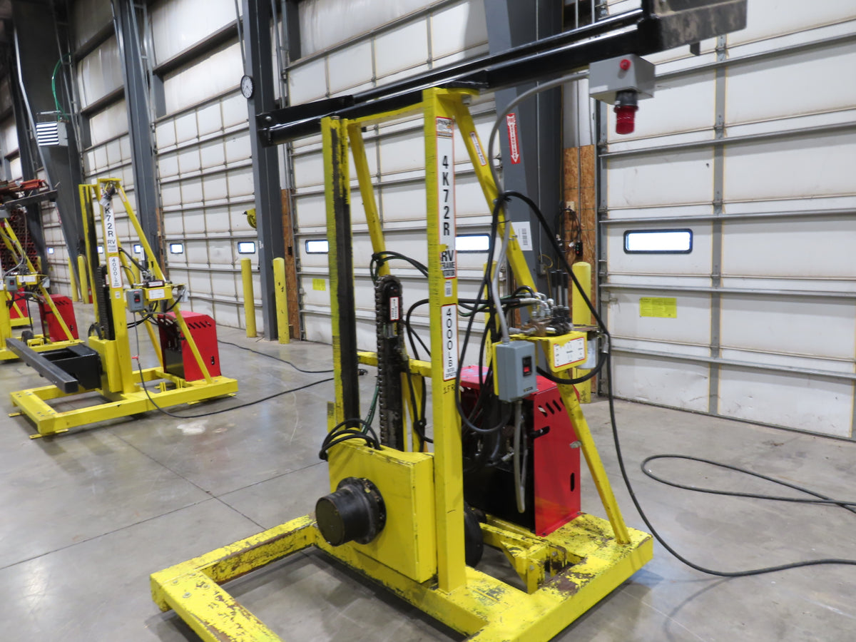 PWI 4K72R Hydraulic Mobile Frame Rotator 4000lbs Trailer RV 230/480V 3Ph READ