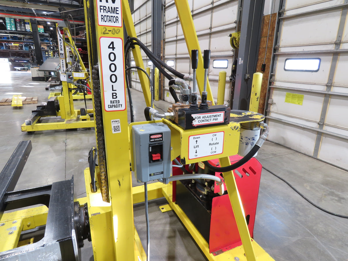 PWI 4K72R Hydraulic Frame Chassis Rotator 4000lbs Trailer RV 230/480V 3Ph