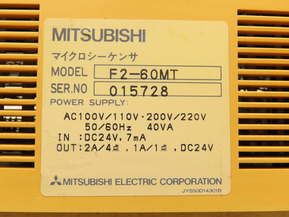 Mitsubishi Melsec F2-60MT Programable Logic Controller Has Broken Mounting Ears