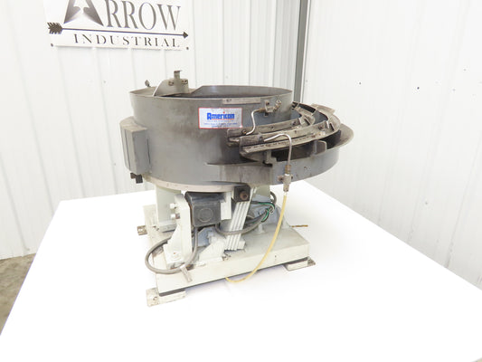 American 18" Vibratory Bowl Feeder 120V Dual Vibrator Base Small Parts Sorter