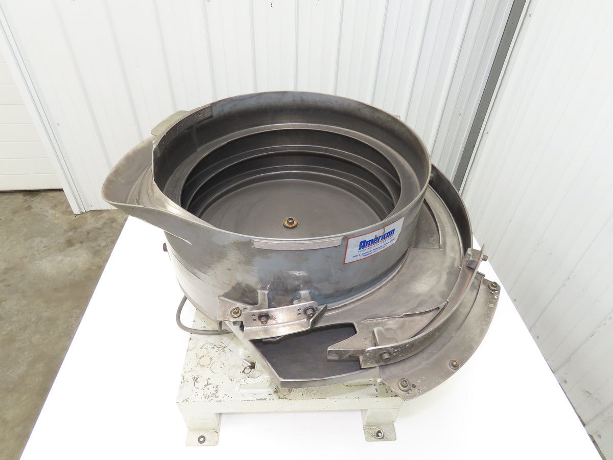 American 18" Vibratory Bowl Feeder 120V Vibrator Base Small Parts Sorter