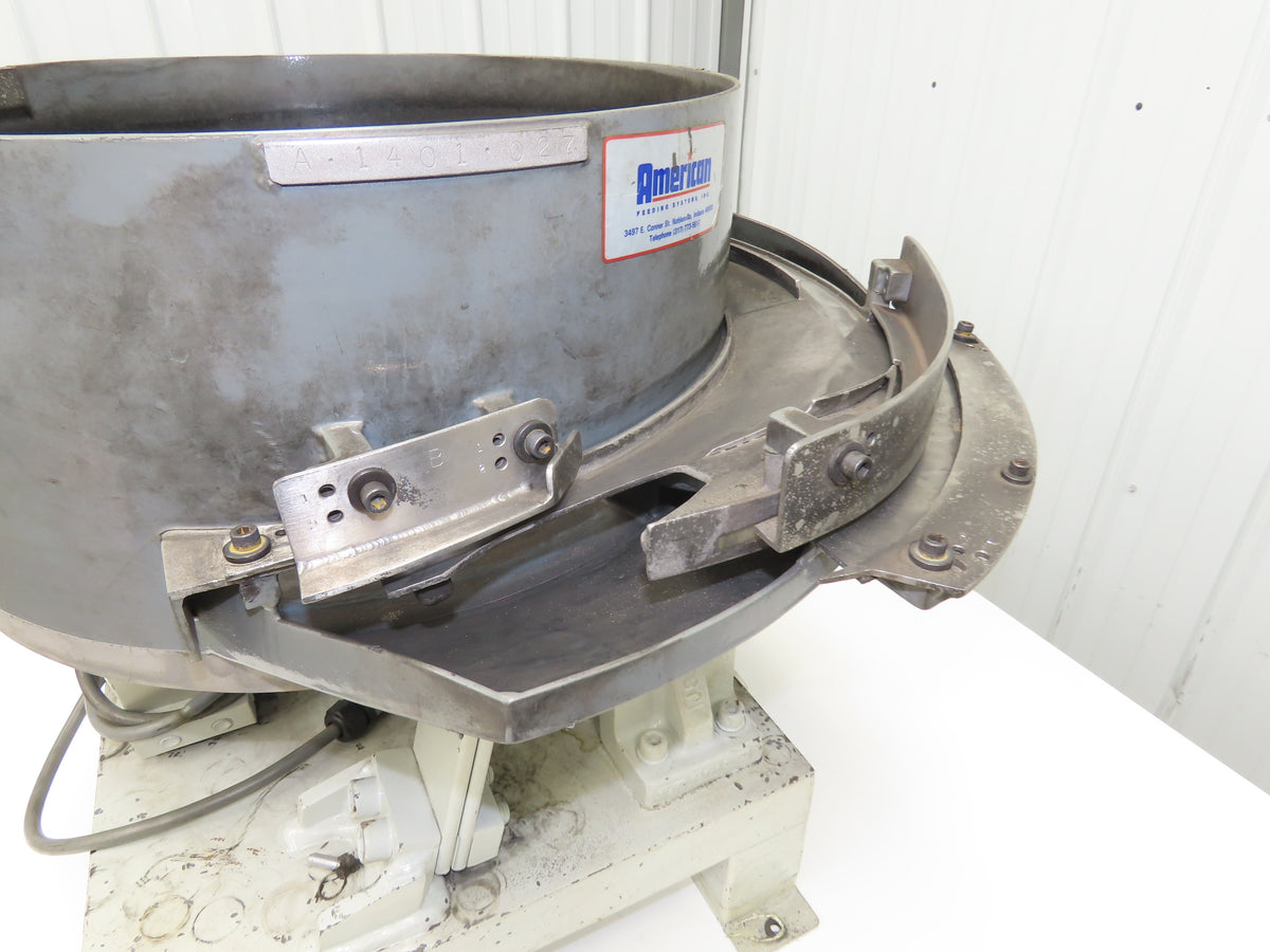 American 18" Vibratory Bowl Feeder 120V Vibrator Base Small Parts Sorter