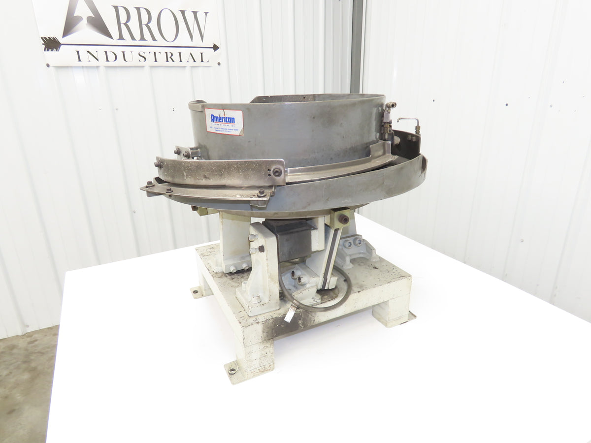 American 18" Vibratory Bowl Feeder 120V Vibrator Base Small Parts Sorter