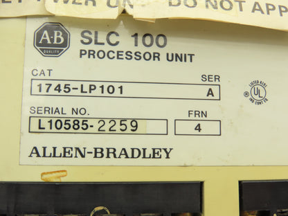 Allen Bradley 1745-LP101 SLC 100 Programmable Controller Processor Unit 16 I/O