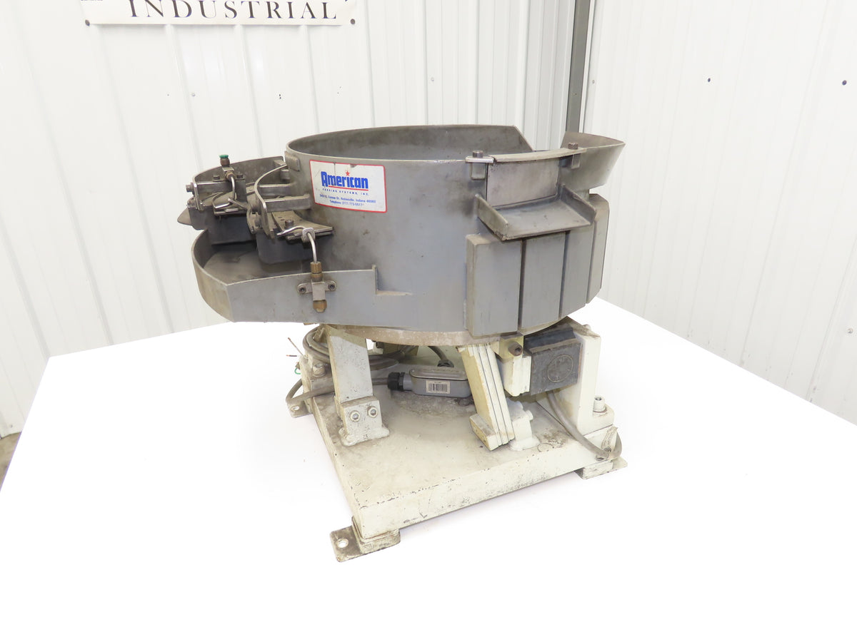 American 15" Vibratory Bowl Feeder 120V Vibrator Base Small Parts Sorter