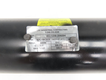 API Thermal Transfer EC-1236 Shell & Tube Heat Exchanger 2-Pass 1.5"NPT