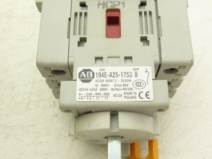 Allen Bradley 194E-FA20E Enclosed Rotary Disconnect Load Switch 230-690 VAC 3Ph