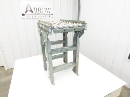 Hytrol 15"W x 24"L Ball Transfer Conveyor Table 13"BF 2"Centers Adj Height