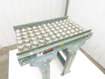 Hytrol 15"W x 24"L Ball Transfer Conveyor Table 13"BF 2"Centers Adj Height