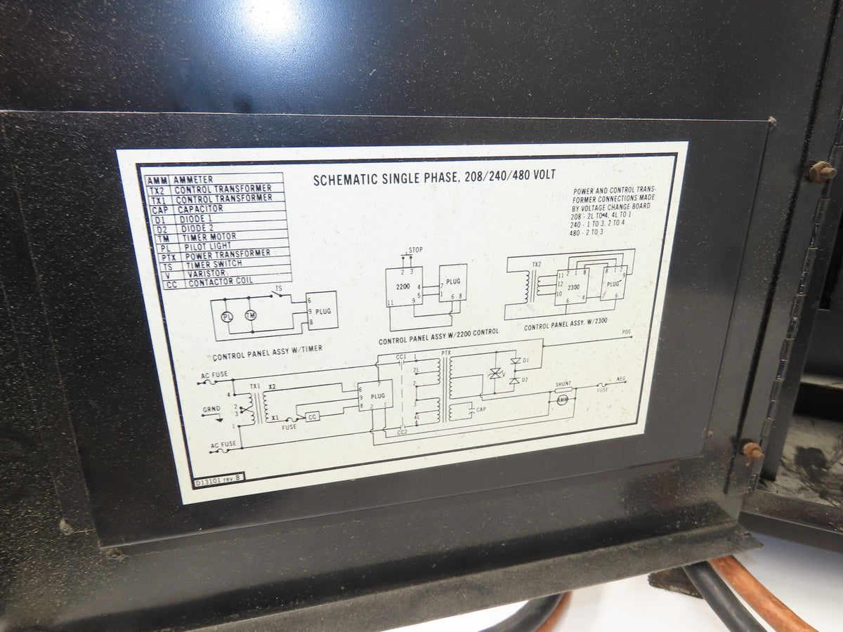 Hawker PAC1260 KW Powerstroke Battery Charger 24V 12 Cell 60 Amp 480V 1Ph TAG