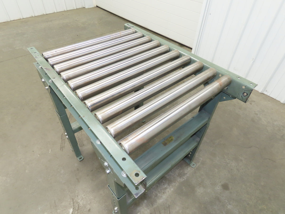 Hytrol 26"x 36"L Gravity Roller Conveyor 23"BF 1.9"Roller 27.5"-40" Adj Height