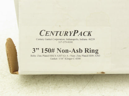 Century Gasket 3" #150 CenturyPack 4-Bolt Flange Kit Klinger C-4300  Lot of 2