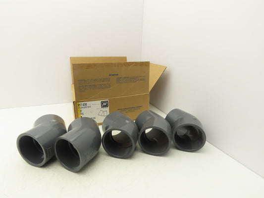 Spears 817-030  3" Schedule 80 PVC 45 Deg Socket Elbow Fitting Gray  Lot of 5