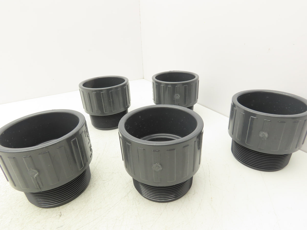 Spears 836-030  3" Schedule 80 PVC Male Adapter Socket x MNPT Fitting  Lot of 5
