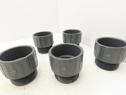 Spears 836-030  3" Schedule 80 PVC Male Adapter Socket x MNPT Fitting  Lot of 5