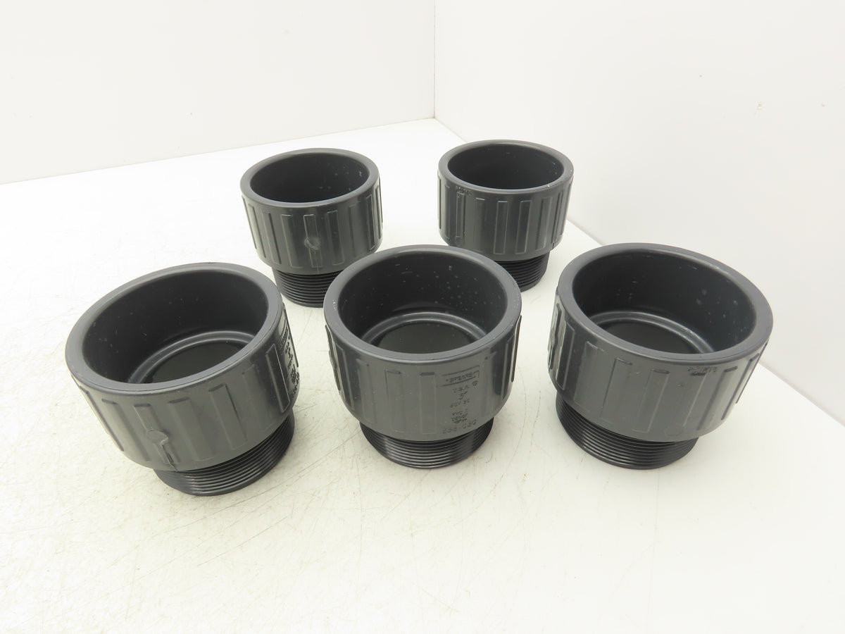 Spears 836-030  3" Schedule 80 PVC Male Adapter Socket x MNPT Fitting  Lot of 5