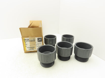 Spears 836-030  3" Schedule 80 PVC Male Adapter Socket x MNPT Fitting  Lot of 5