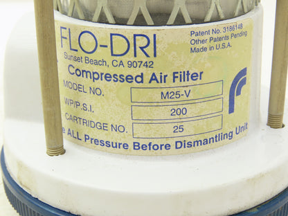 Flo-Dri M25-V Compressed Air Filter Dryer 3/4" NPT 200 PSI w/ No. 25 Cartridge