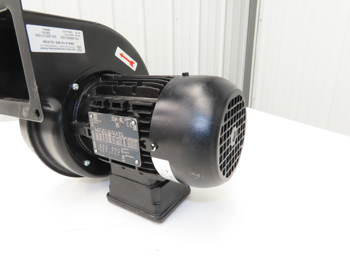 Karl Klein DNG-4-14/WS Squirrel Cage Centrifugal Blower Fan 1060 m³/h 230/460V