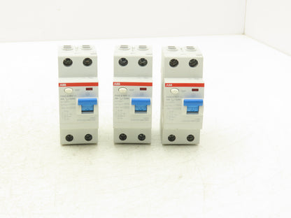 ABB 2CSF202199R1250 F202 A 25A 30mA 2-Pole Type A RCCB RCD 230V DIN Lot of 3