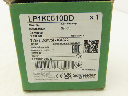Schneider LP1K0610BD 3-Pole Mini Contactor 1NO 6A 24VDC 3HP 600VAC  Lot of 7