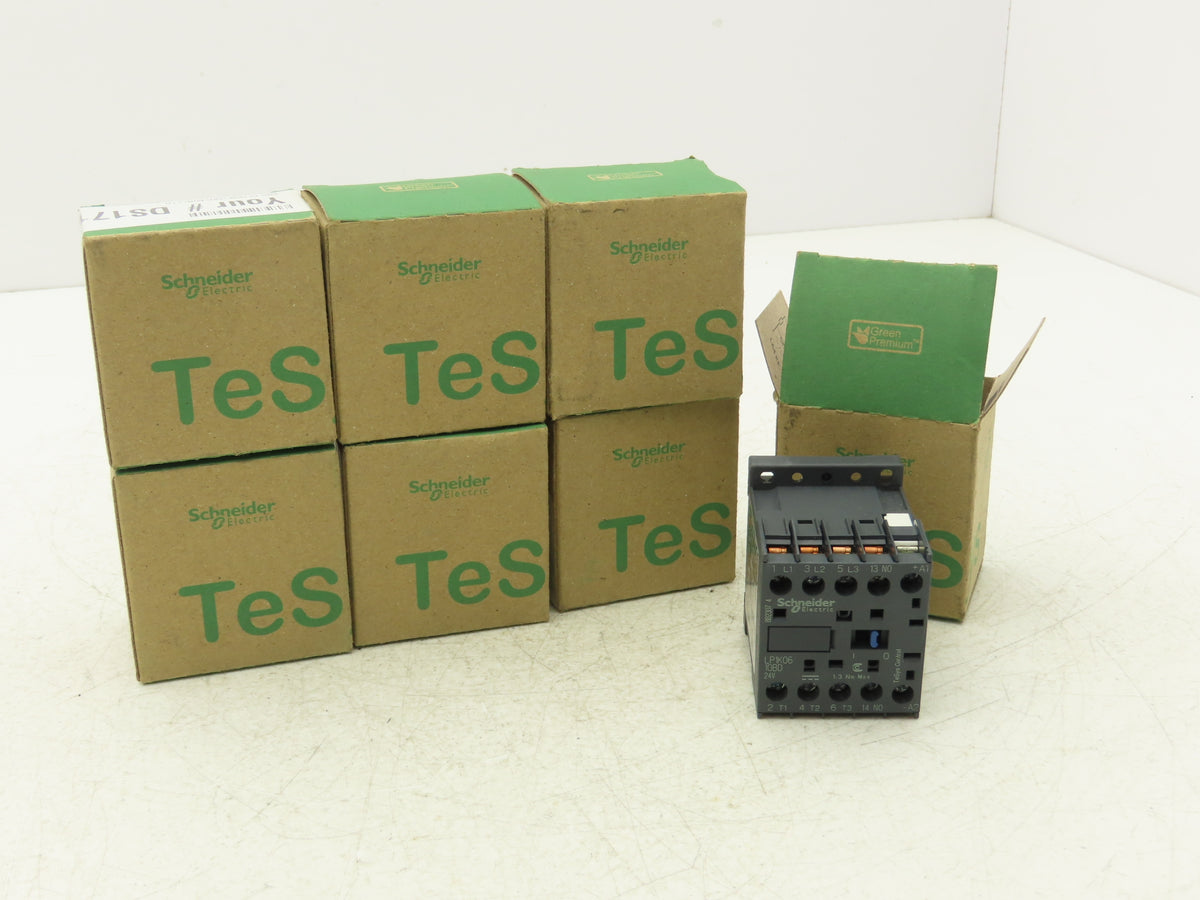 Schneider LP1K0610BD 3-Pole Mini Contactor 1NO 6A 24VDC 3HP 600VAC  Lot of 7