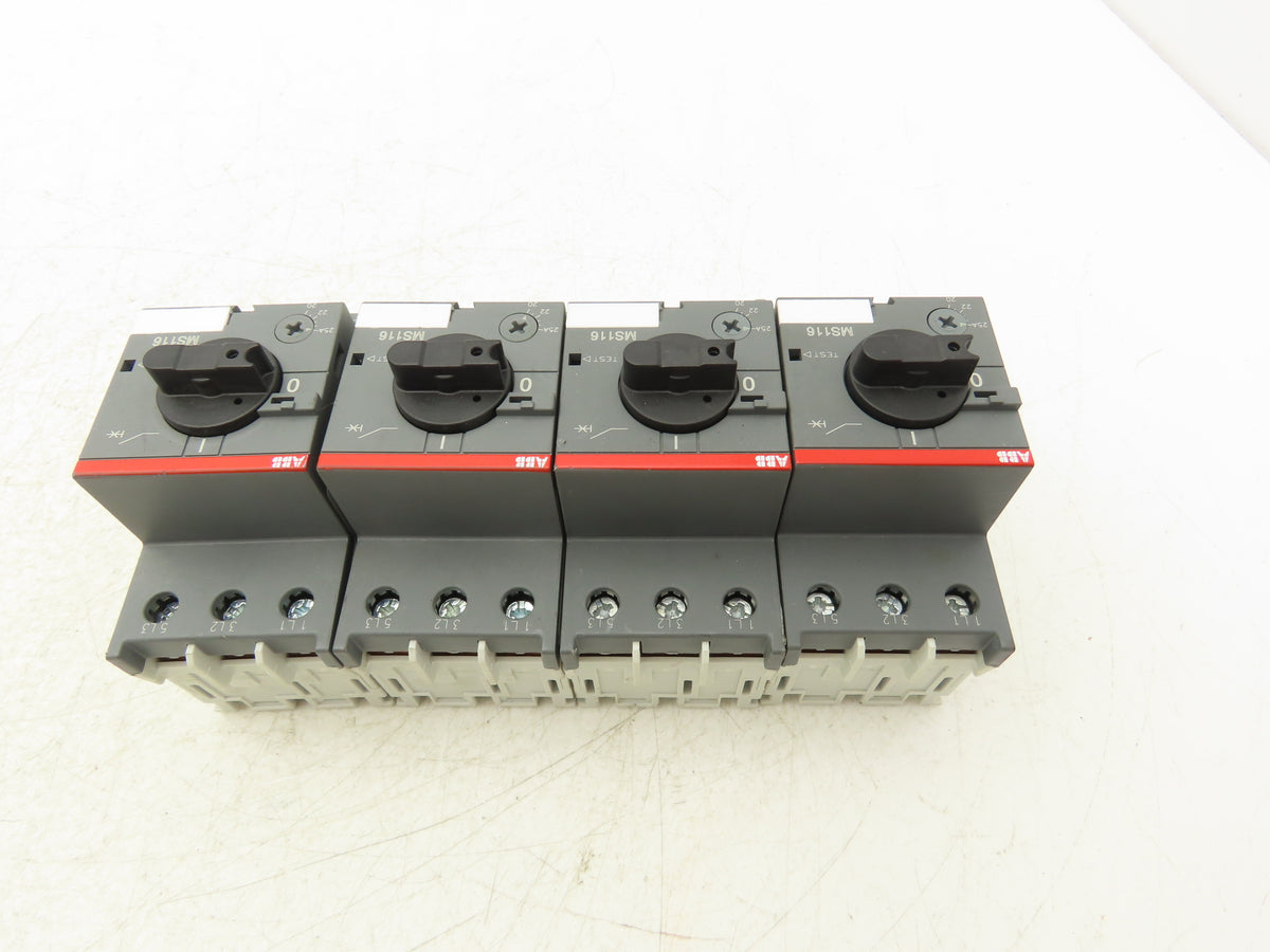 ABB MS116-25 Manual Motor Starter Circuit Breaker 20-25A Trip Class 10 Lot of 4