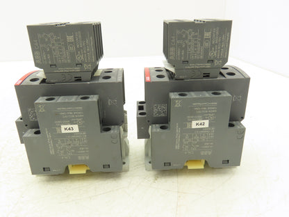 ABB AF26Z-30-00-21 AF26Z 3-Pole Contactor w/ CAL4-11 CA4-10 CA4-01 Aux Lot of 2