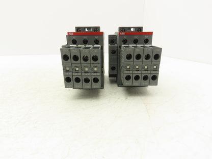 ABB AF26Z-30-00-21 AF26Z 3-Pole Contactor w/ CAL4-11 CA4-10 CA4-01 Aux Lot of 2