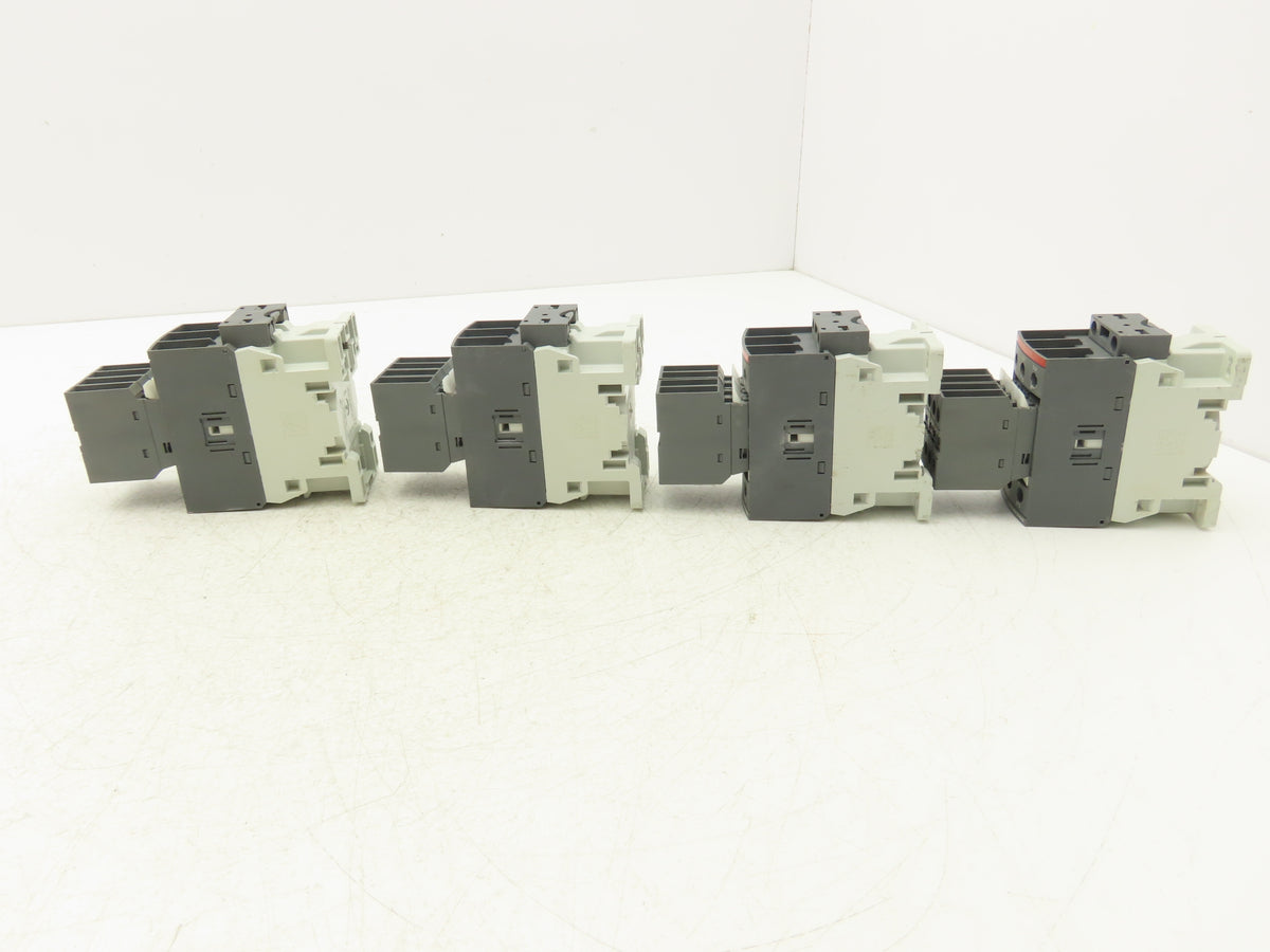 ABB AF26Z-30-00-21 Contactor 26A 3-Pole w/CA4 Side Aux Contacts Lot of 4