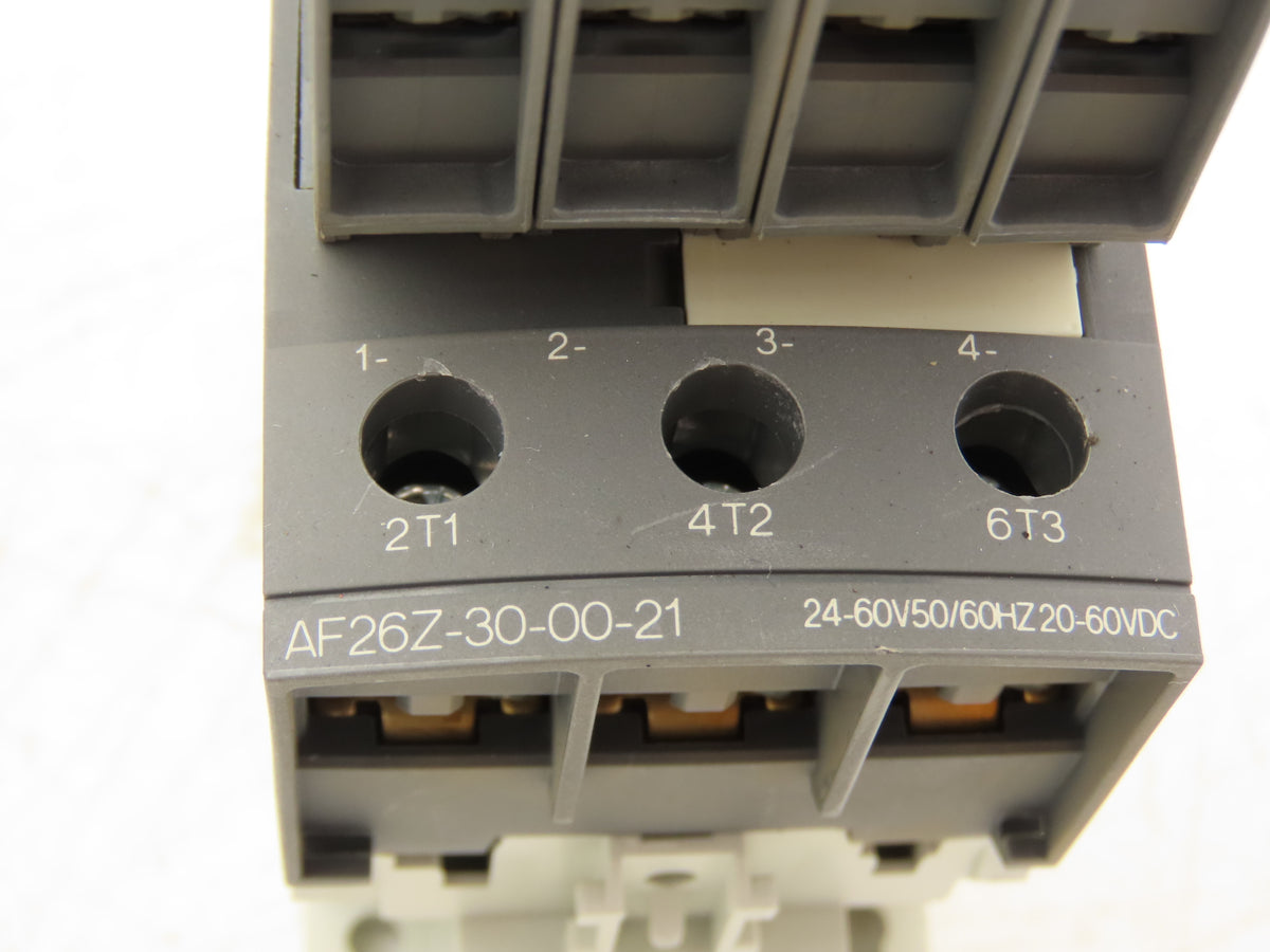 ABB AF26Z-30-00-21 Contactor 26A 3-Pole w/CA4 Side Aux Contacts Lot of 4