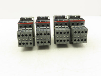 ABB AF26Z-30-00-21 Contactor 26A 3-Pole w/CA4 Side Aux Contacts Lot of 4