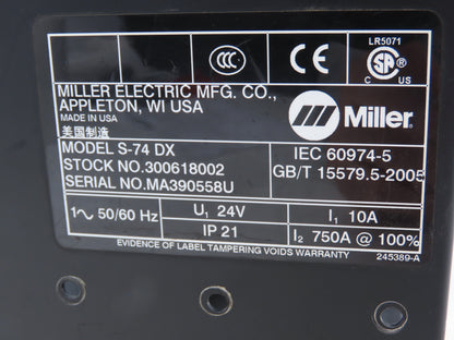 Miller 300618002 Base & Back Panel Housing Steel Off Welder Wire Feeder S-74DX
