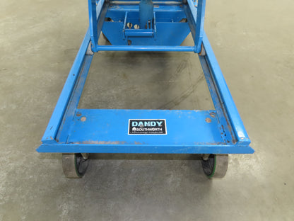 Southworth Dandy 800kg 1760lbs Manual Hydraulic Mobile Scissor Lift Cart 46x41"