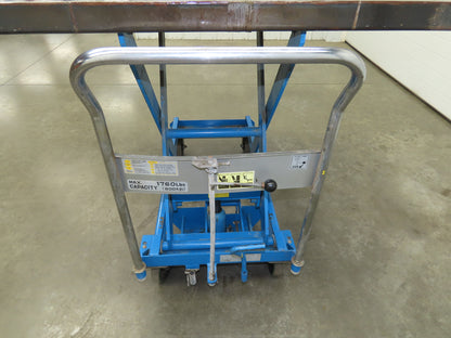 Southworth Dandy 800kg 1760lbs Manual Hydraulic Mobile Scissor Lift Cart 46x41"