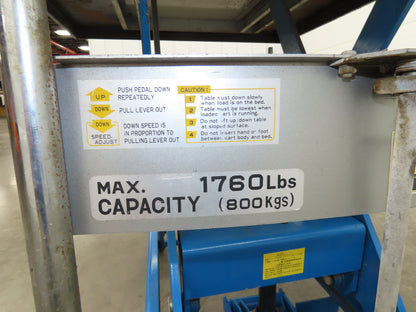 Southworth Dandy 800kg 1760lbs Manual Hydraulic Mobile Scissor Lift Cart 46x41"