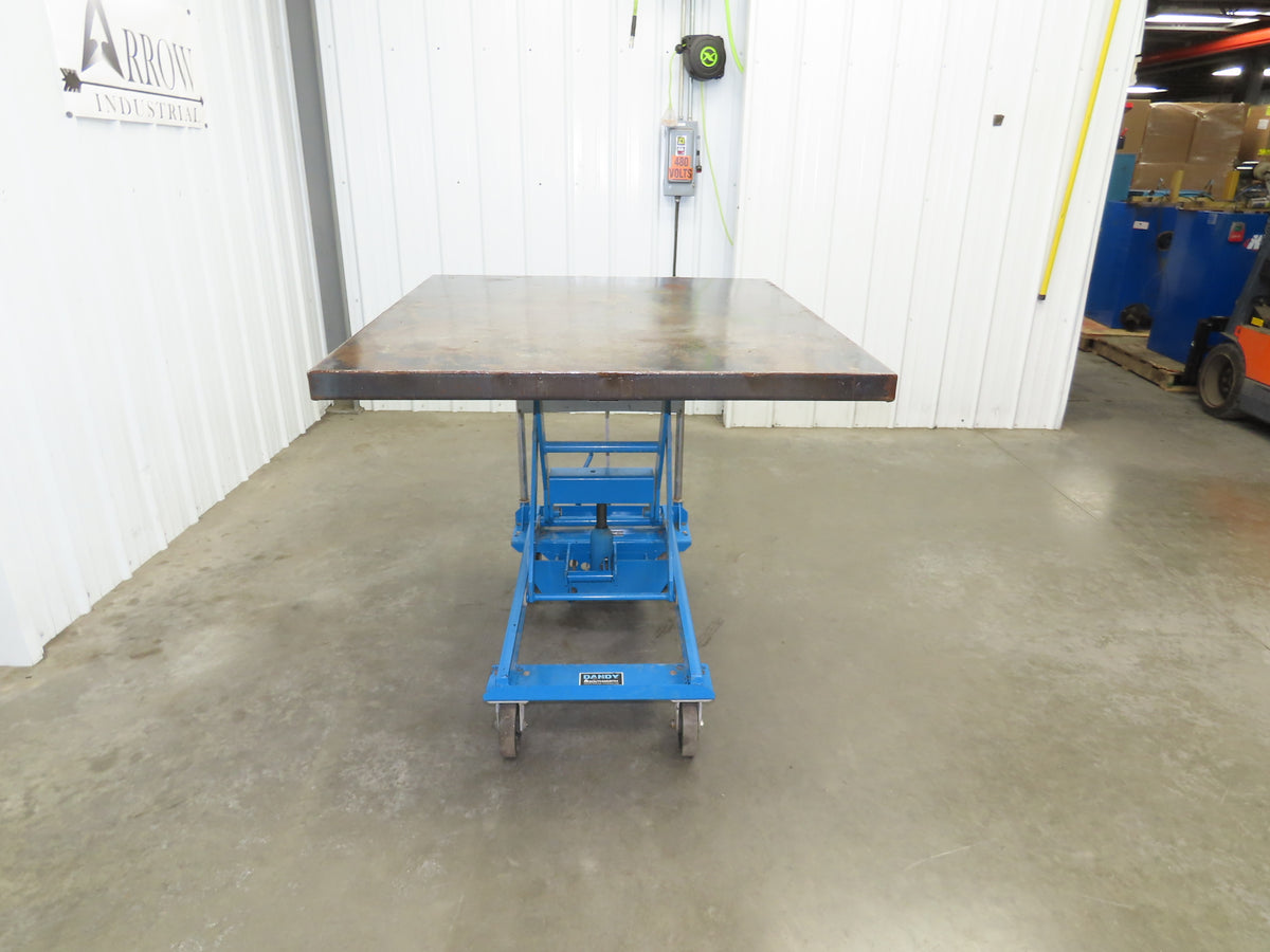 Southworth Dandy 800kg 1760lbs Manual Hydraulic Mobile Scissor Lift Cart 46x41"