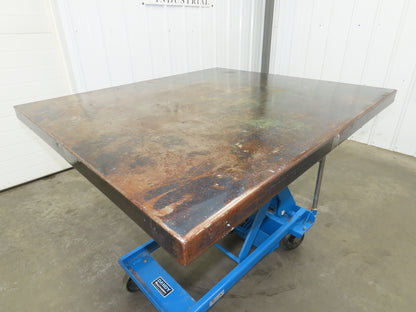 Southworth Dandy 800kg 1760lbs Manual Hydraulic Mobile Scissor Lift Cart 46x41"